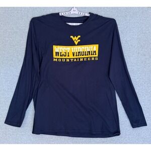 New! West Virginia Mountaineers T-Shirt Mens 2XL Long Sleeve Blue Licensed NWT